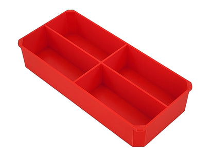 Milwaukee Jobsite Organizer Compatible 3rd Height Long Nesting Bins - Red