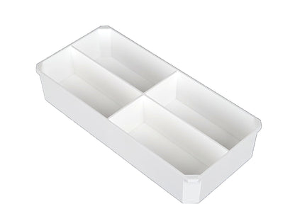 Milwaukee Packout Organizer Compatible 3rd Height Long Nesting Bins - White