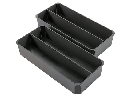 Milwaukee Jobsite Organizer Compatible 3rd Height Long Nesting Bins - Black