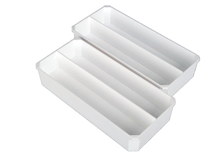 Milwaukee Packout Compact Organizer Compatible 3rd Height Long Nesting Bins - White