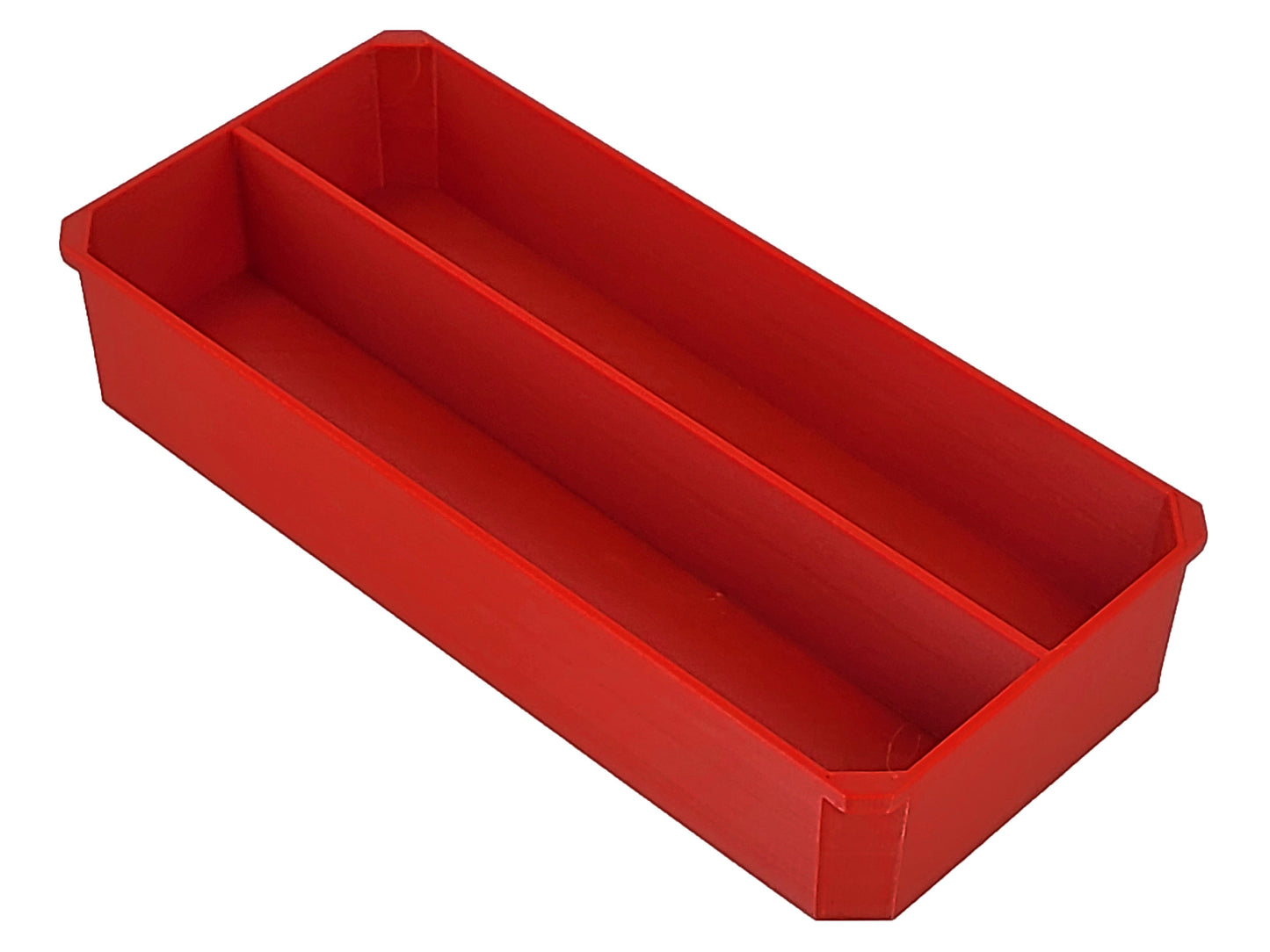 Milwaukee Jobsite Organizer Compatible 3rd Height Long Nesting Bins - Red