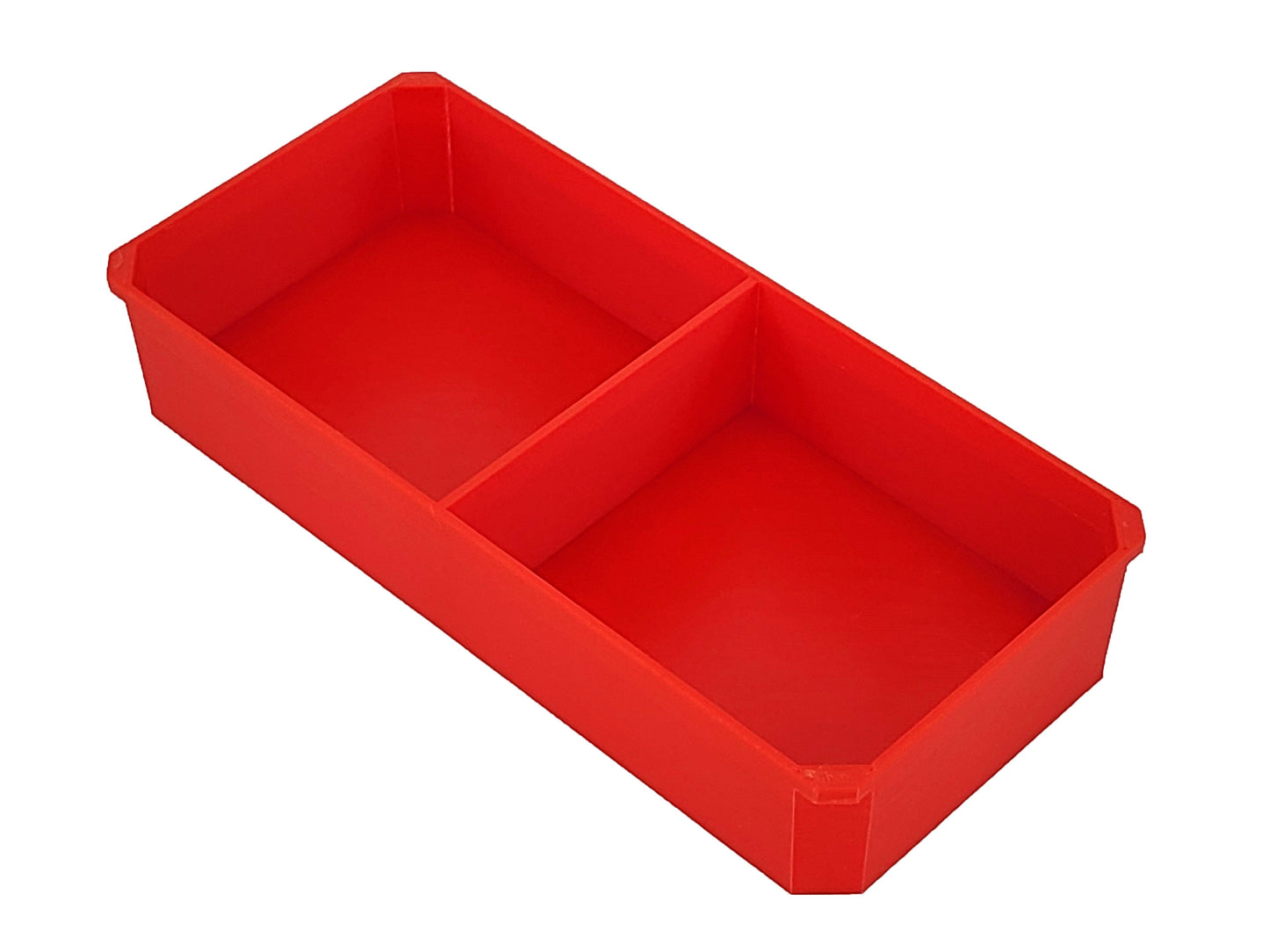 Milwaukee Jobsite Organizer Compatible 3rd Height Long Nesting Bins - Red