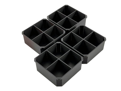 Milwaukee Jobsite Organizer Compatible 3rd Height Square Nesting Bins - Black