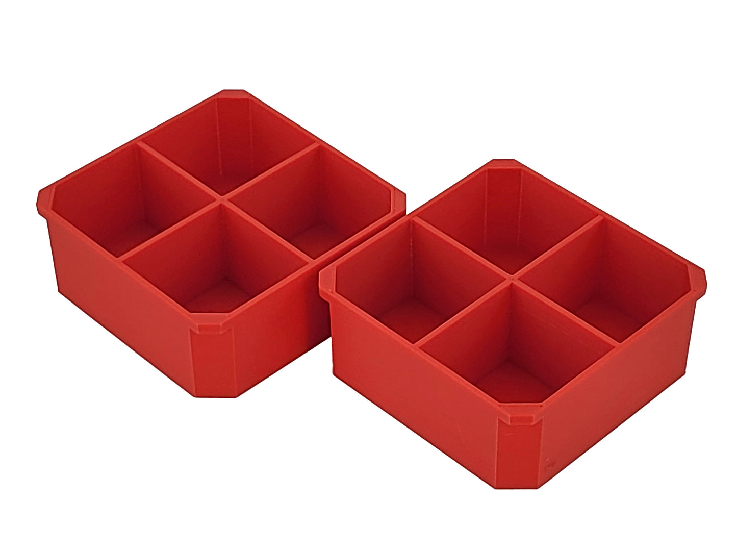 Milwaukee Jobsite Organizer Compatible 3rd Height Square Nesting Bins - Red