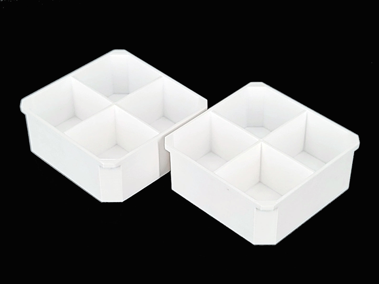 Milwaukee Packout Organizer Compatible 3rd Height Square Nesting Bins - White