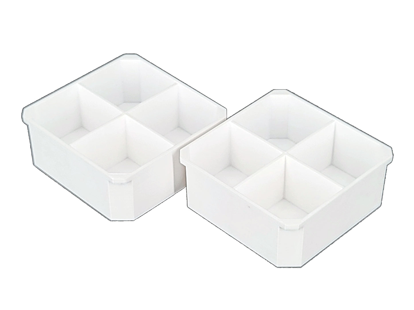 Milwaukee Packout Organizer Compatible 3rd Height Square Nesting Bins - White