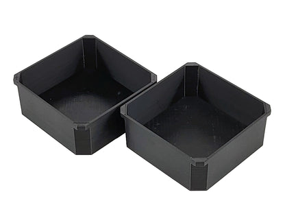 Milwaukee Jobsite Organizer Compatible 3rd Height Square Nesting Bins - Black