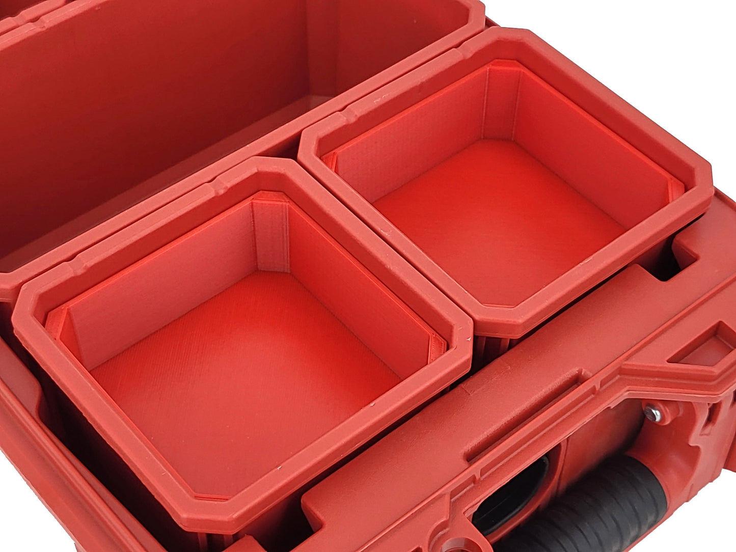 Milwaukee Packout Compact Organizer Compatible 3rd Height Square Nesting Bins - Red