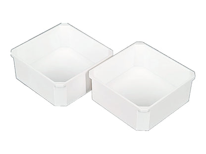 Milwaukee Packout Organizer Compatible 3rd Height Square Nesting Bins - White