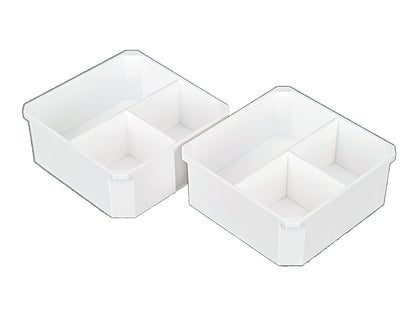 Milwaukee Jobsite Organizer Compatible 3rd Height Square Nesting Bins - White