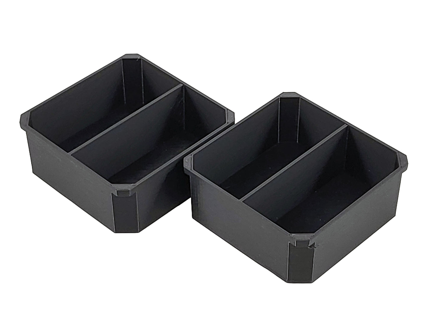 Milwaukee Jobsite Organizer Compatible 3rd Height Square Nesting Bins - Black