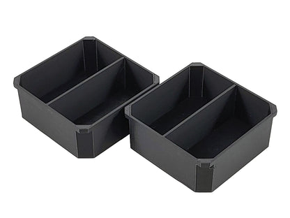 Milwaukee Jobsite Organizer Compatible 3rd Height Square Nesting Bins - Black