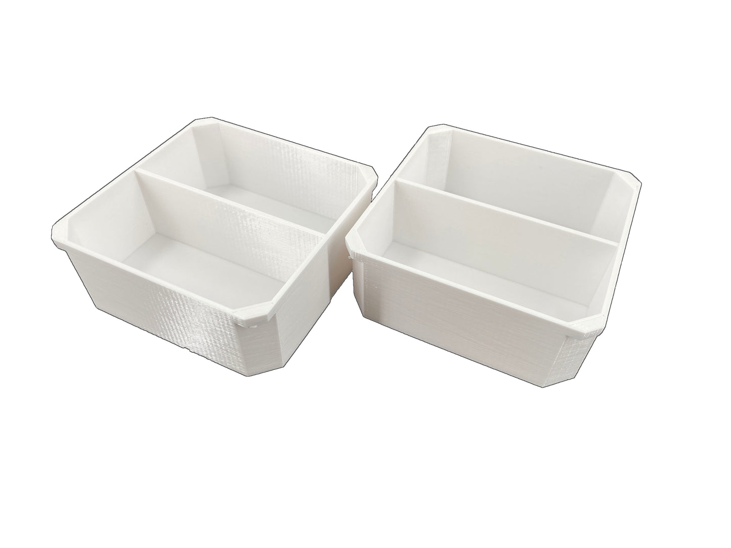 Milwaukee Packout Organizer Compatible 3rd Height Square Nesting Bins - White