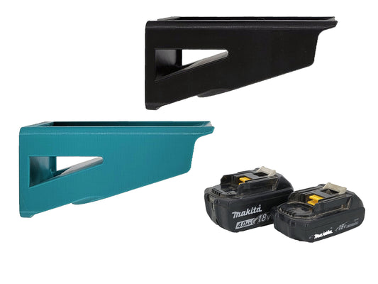 Makita 18v Horizontal Locking Battery Mount Hanger Holder - Black