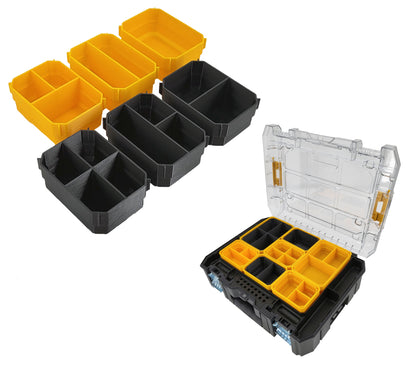 DeWalt TSTAK Organizer Compatible Small Nesting Bins - Yellow