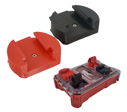 Milwaukee Packout Compatible M18 Battery Locking Mount Holder - Red