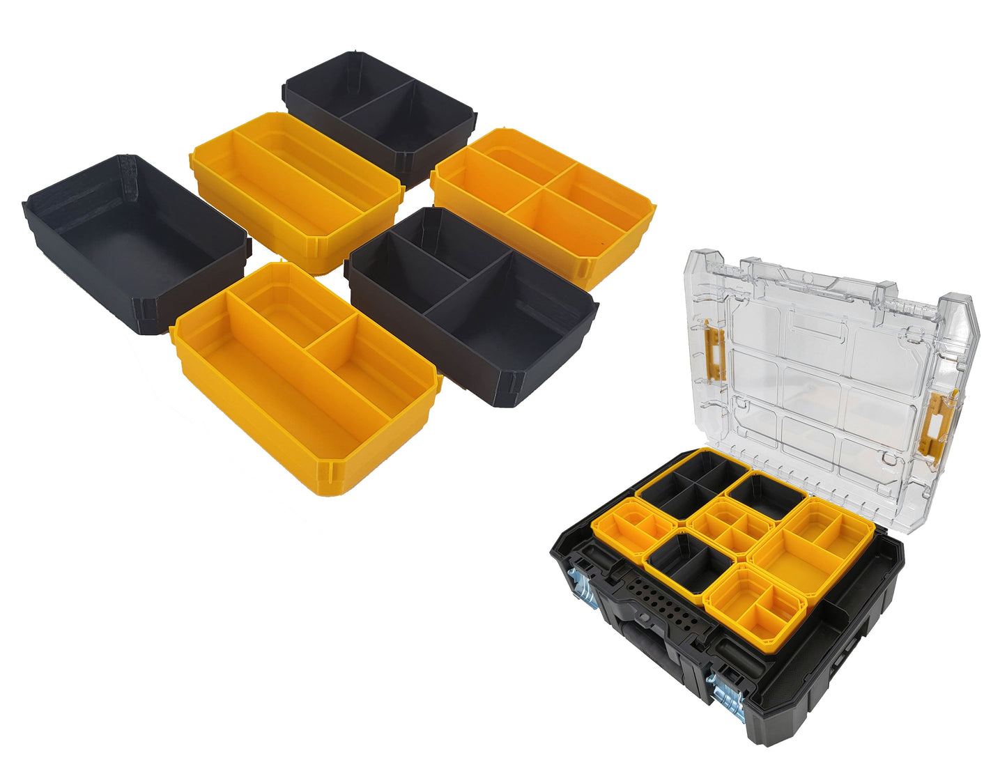 DeWalt TSTAK Organizer Compatible Large Nesting Bin - Yellow