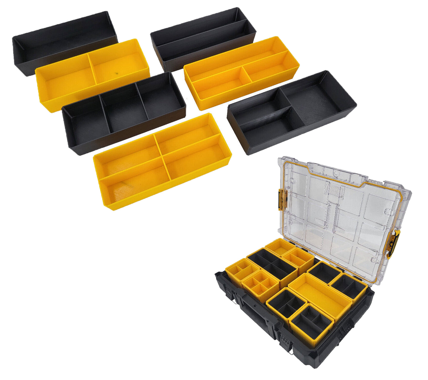 DeWalt ToughSystem 2.0 Full-Size Organizer Compatible Large Nesting Bin - Black