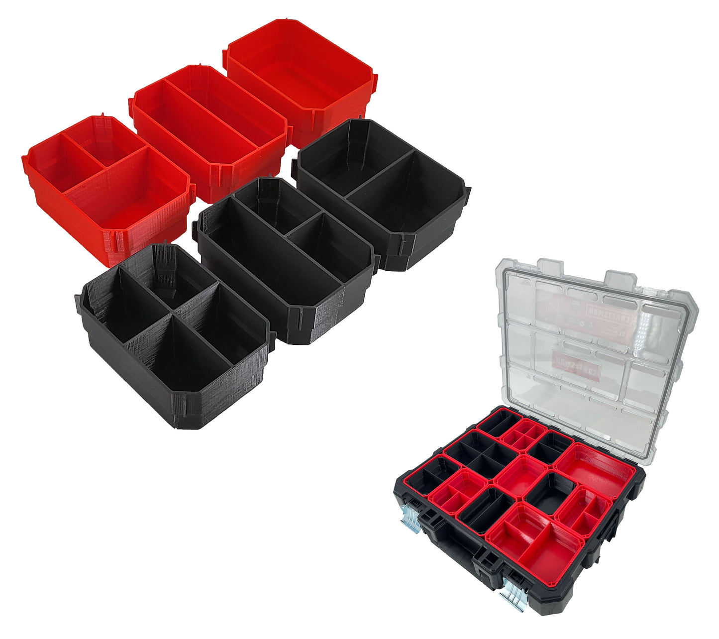 Craftsman XL Pro Organizer Compatible Small Nesting Bins - Black