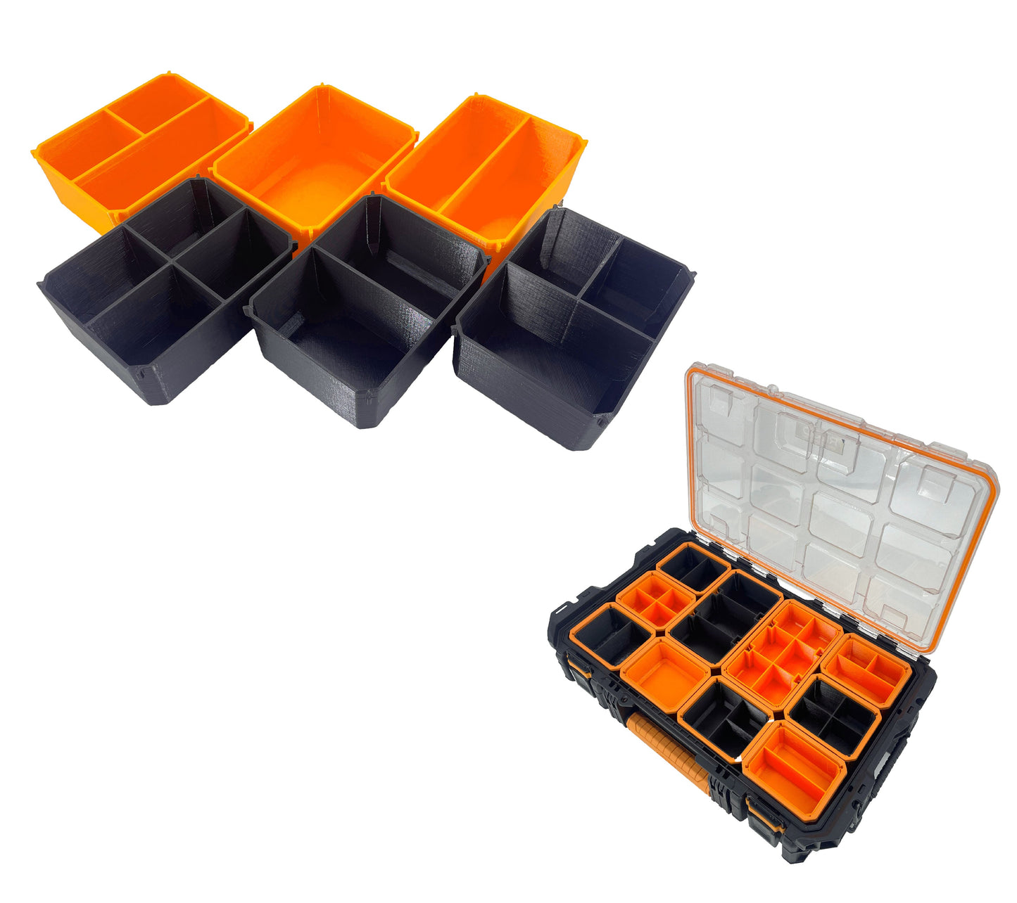 Ridgid Pro Organizer Compatible Small Nesting Bins - Orange