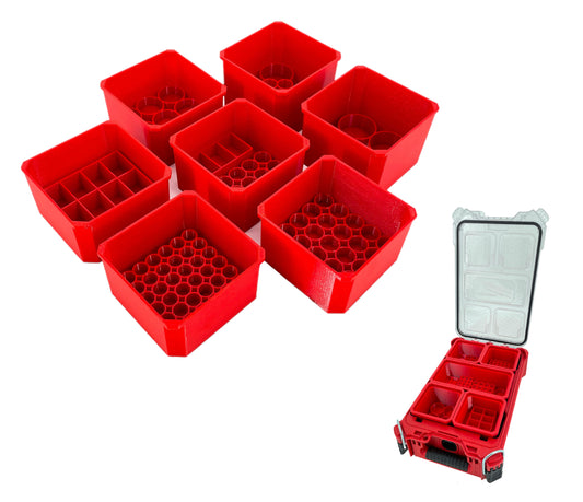 Milwaukee Packout Compact Organizer Compatible AA AAA C D 9V BTN Square Battery Insert Bin