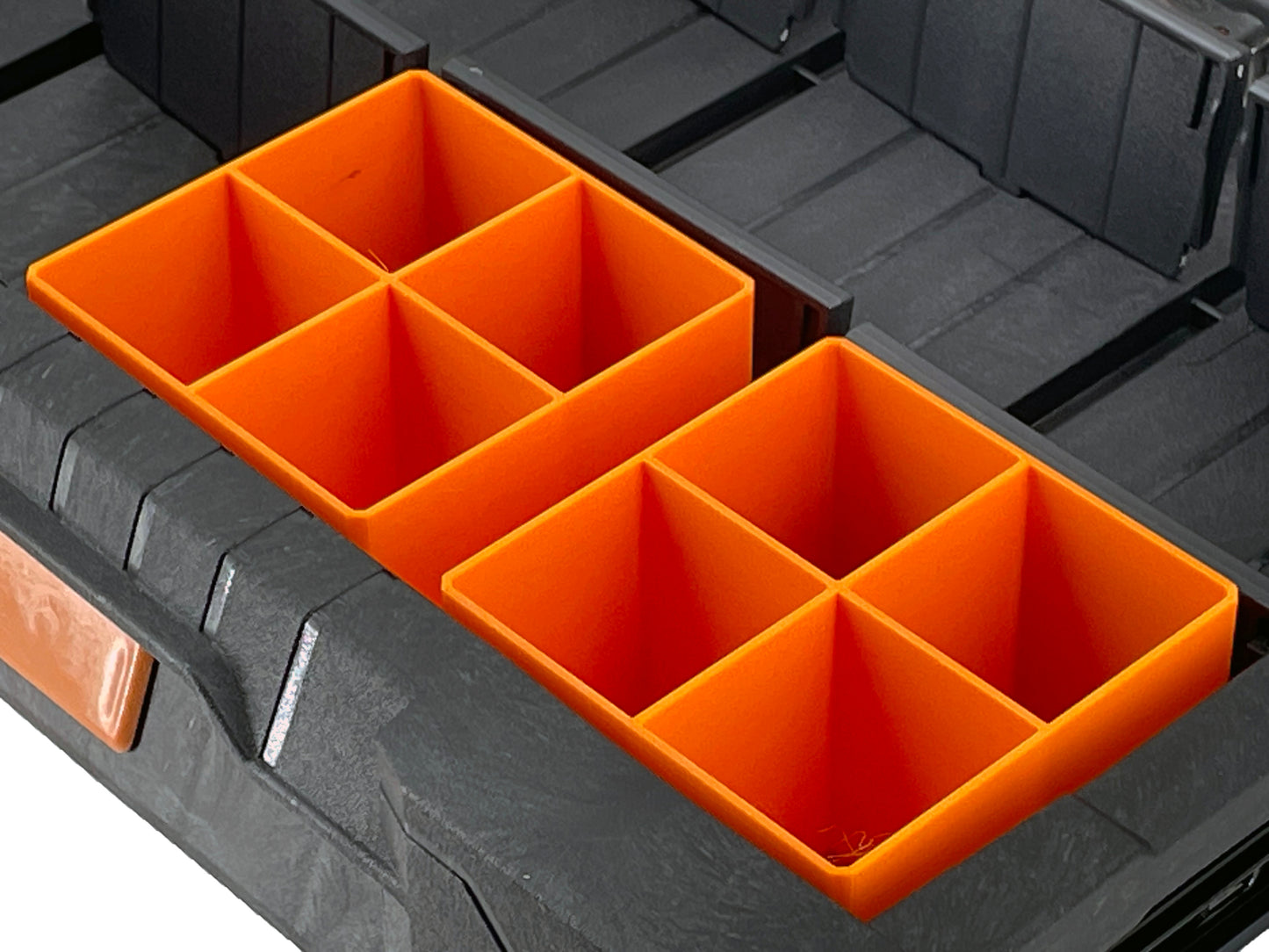 Ridgid 2.0 Pro Gear 3 Drawer Tool Organizer Box Compatible Small Nesting Bins - Orange