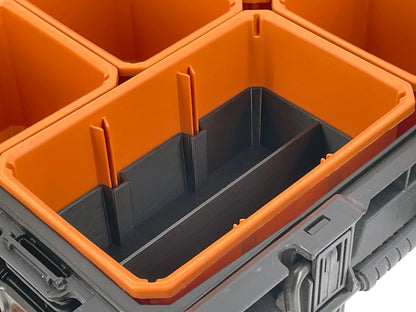 Ridgid Pro Organizer Compatible Large Nesting Bin Set - Black