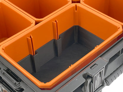 Ridgid Pro Organizer Compatible Large Nesting Bin Set - Black