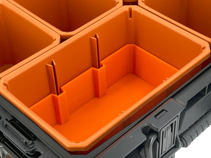 Ridgid Pro Organizer Compatible Large Nesting Bin Set - Orange