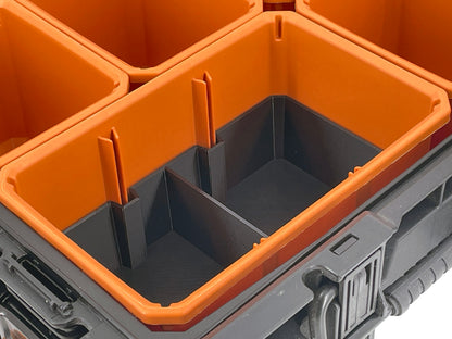 Ridgid Pro Organizer Compatible Large Nesting Bin Set - Black