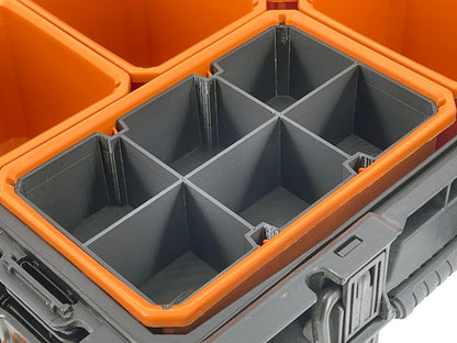 Ridgid Pro Organizer Compatible Large Nesting Bin Set - Black