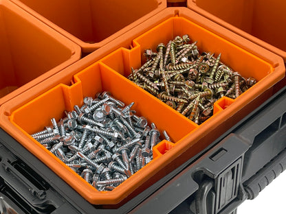 Ridgid Pro Organizer Compatible Large Nesting Bin Set - Orange