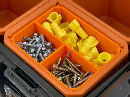 Ridgid Pro Organizer Compatible Small Nesting Bin Set - Orange