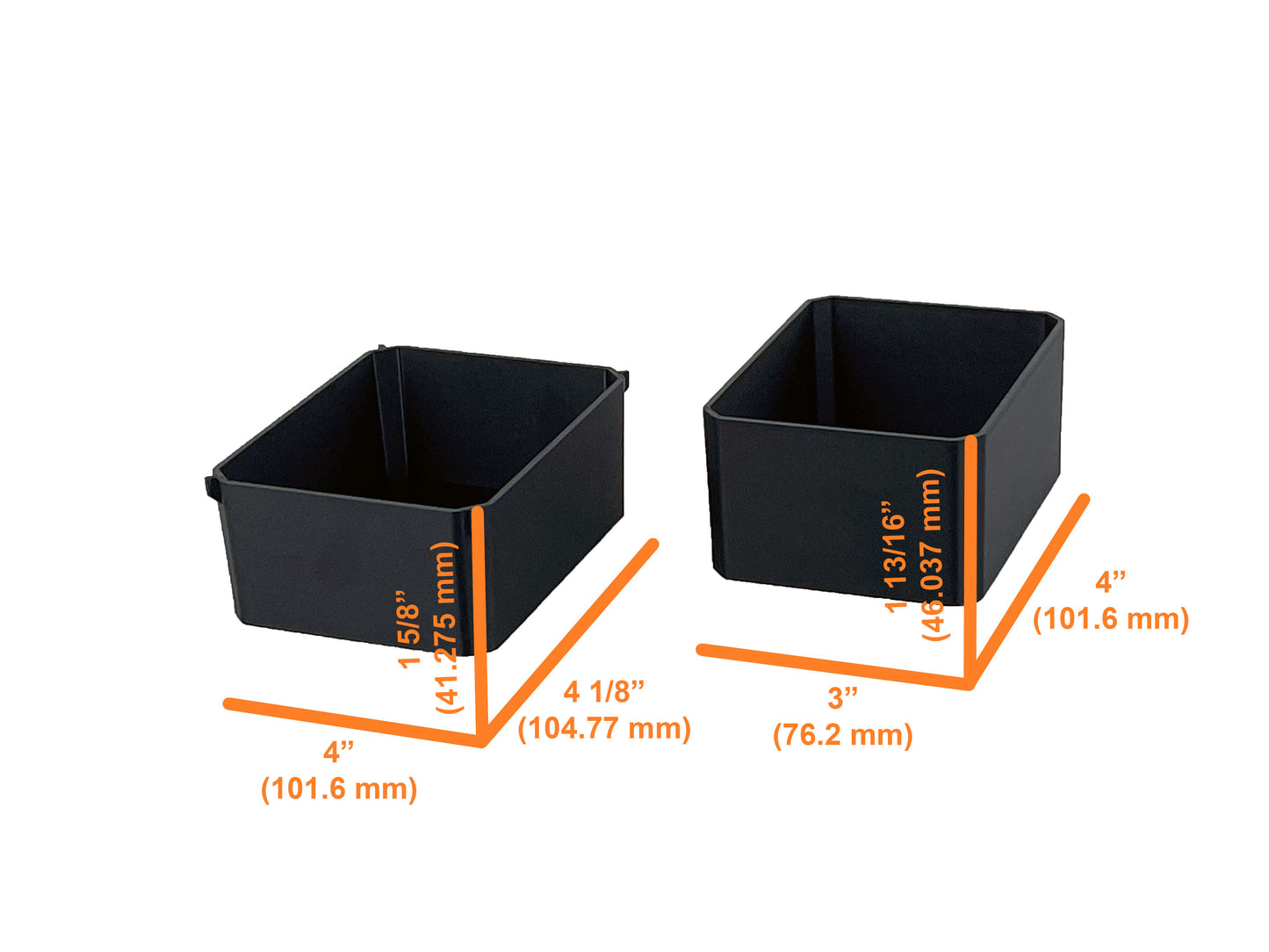 Ridgid Pro Organizer Compatible Small Nesting Bin Set - Black