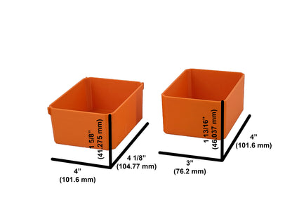 Ridgid Pro Organizer Compatible Small Nesting Bin Set - Orange