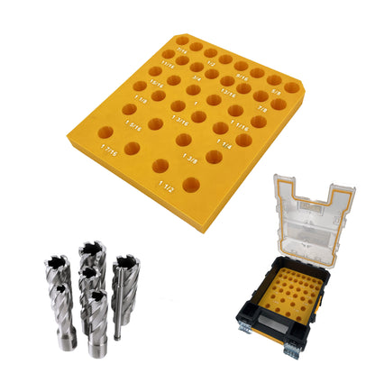 DeWalt Mid-Size Pro Organizer Compatible Annular Bit Set Tray Insert