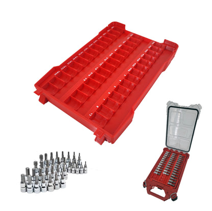 Milwaukee Packout Low-Profile Compact Organizer Compatible Husky 3/8" Bit Socket Set Tray