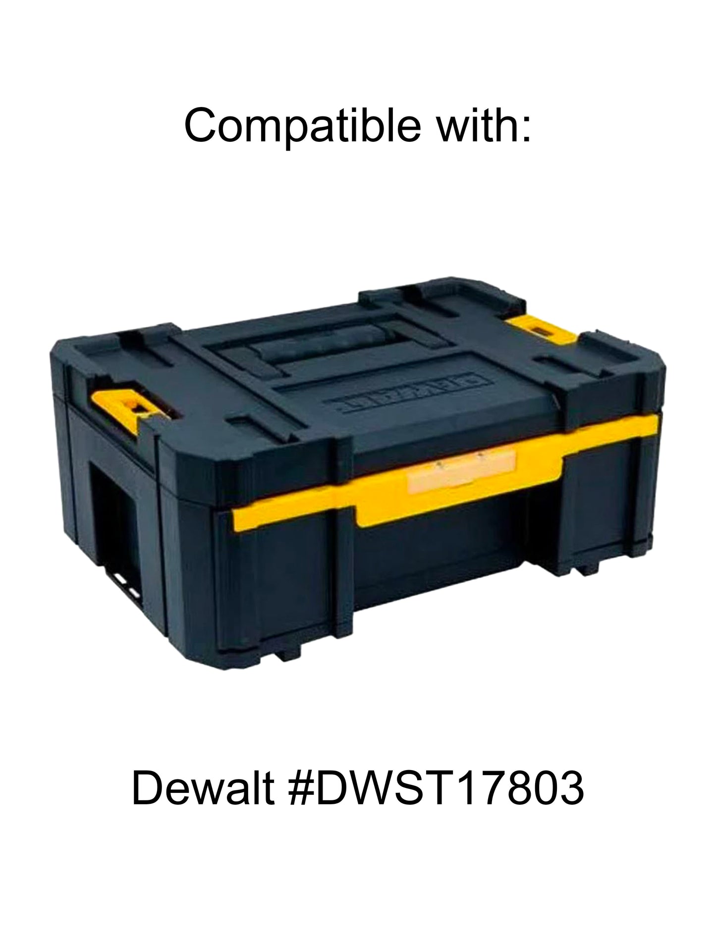 Dewalt TSTAK Single Deep Drawer Tool Organizer Box Compatible Small Cup Bins - Yellow