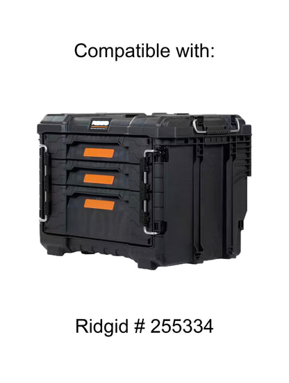 Ridgid 2.0 Pro Gear 3 Drawer Multi-Depth Tool Organizer Box Compatible Small Nesting Bins - Black