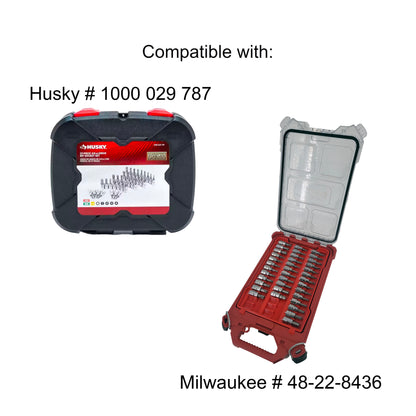 Milwaukee Packout Low-Profile Compact Organizer Compatible Husky 3/8" Bit Socket Set Tray