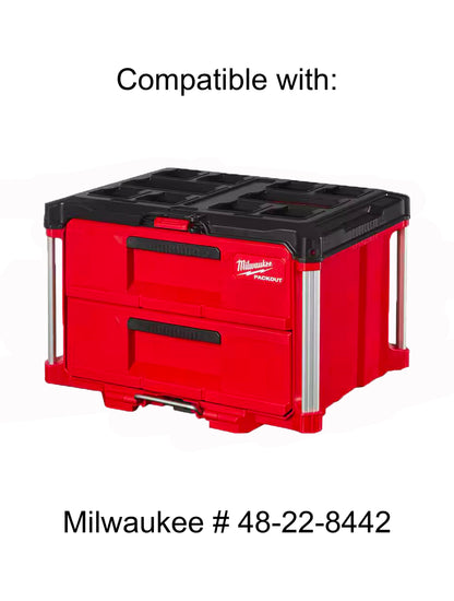 Milwaukee Packout 2-Drawer Tool Box Compatible Small Nesting Bins - Red