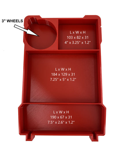 Milwaukee Packout Compact Organizer Compatible M12 Die Grinder Tool Tray Insert Set